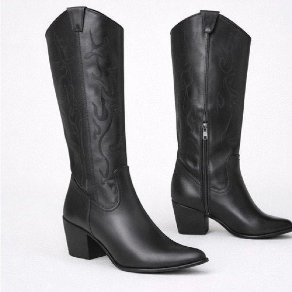 Madden NYC Black Tall Western Boots | Women’s 7.5 | NWT - Picture 3 of 9